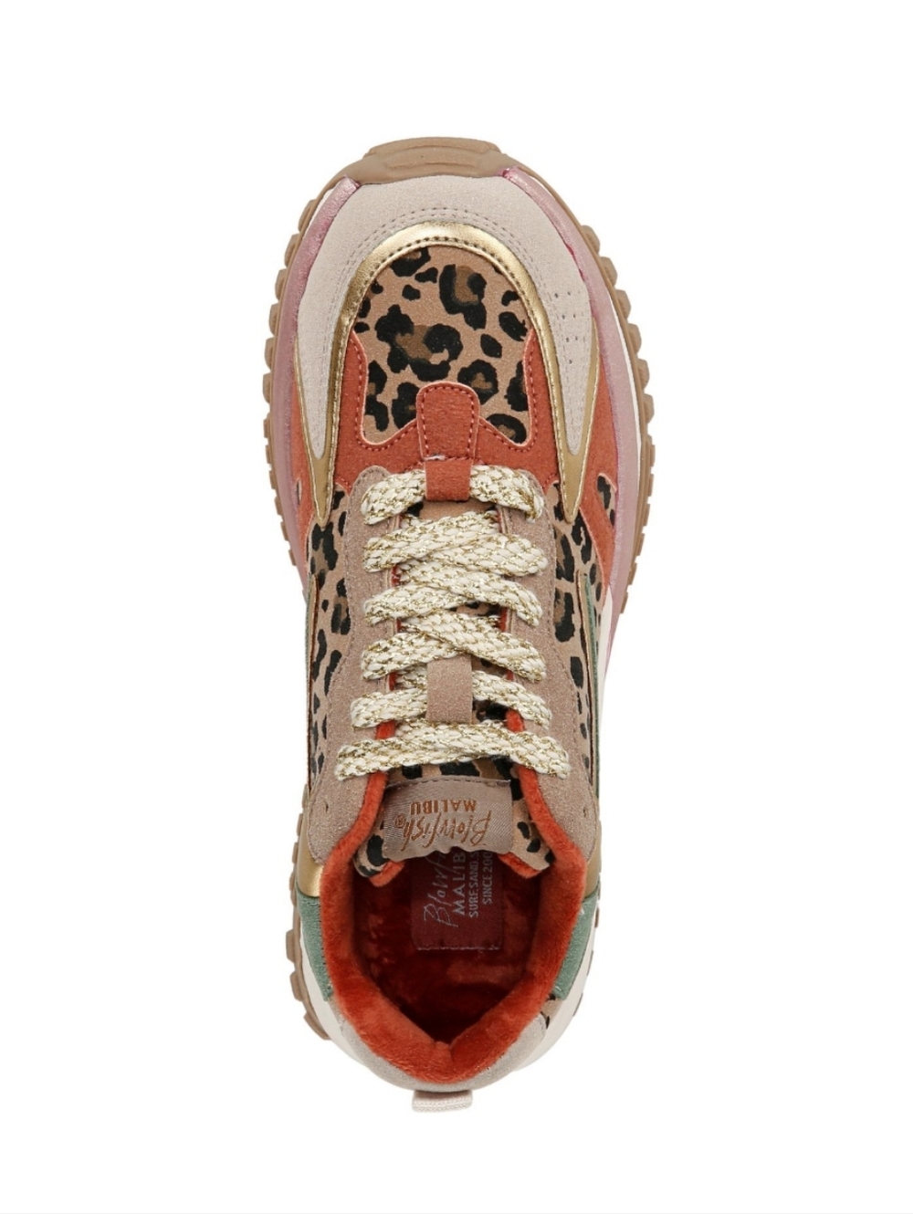 Women's Blowfish Malibu Leo Sneaker -  Leopard Print / Rose Gold Metallic - Picture 8 of 8